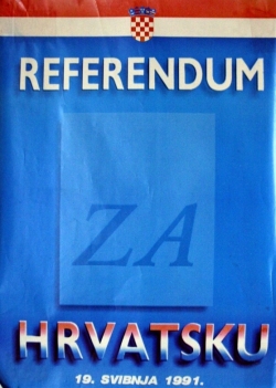 1991 Croatian independence referenum government issued poster